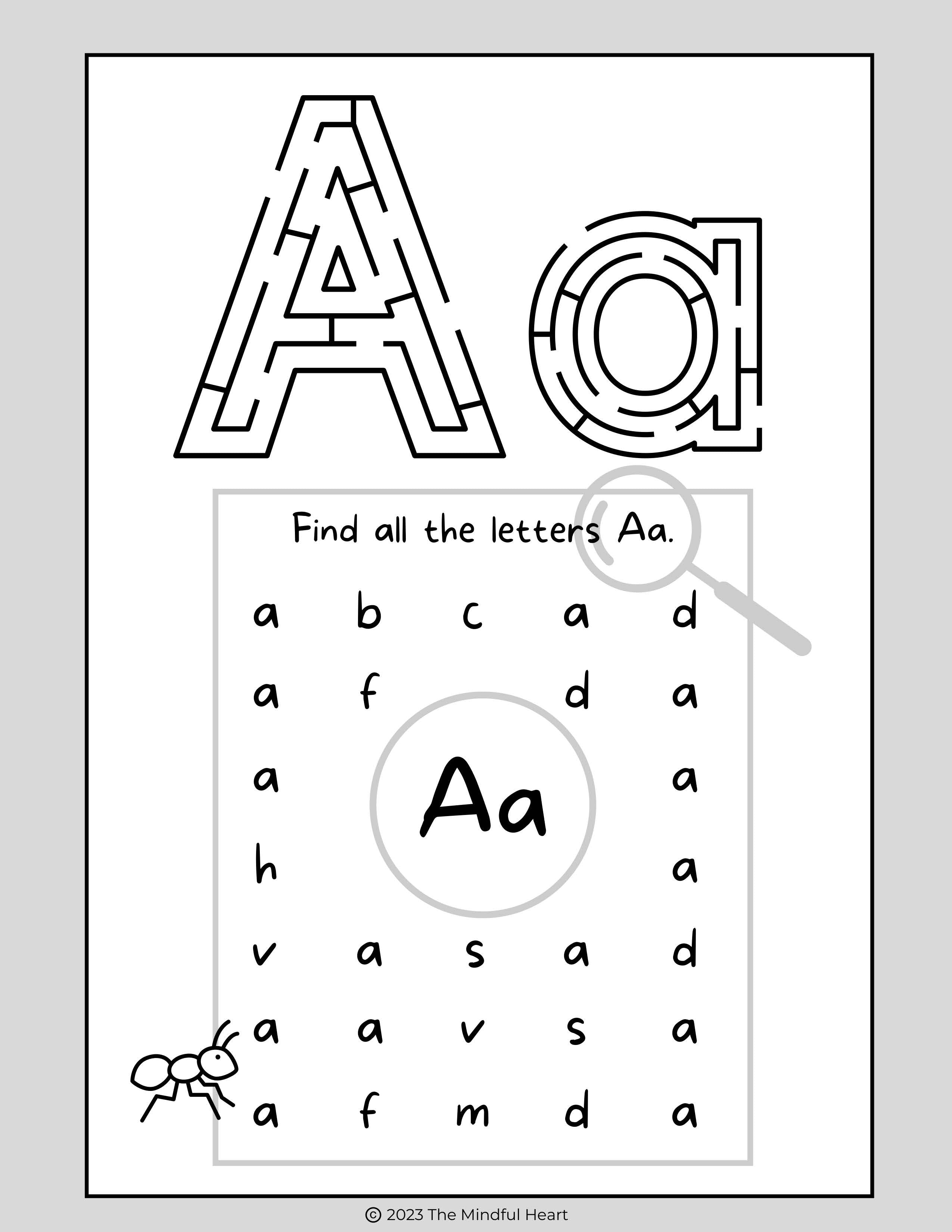 Alphabet Activities—Physical Product