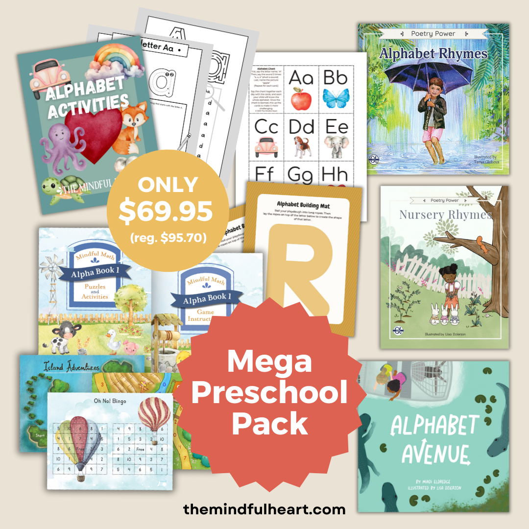 Mega Preschool Pack (Math Number Sense, Letter Recognition & Sounds, Beginning Phonics Activities)