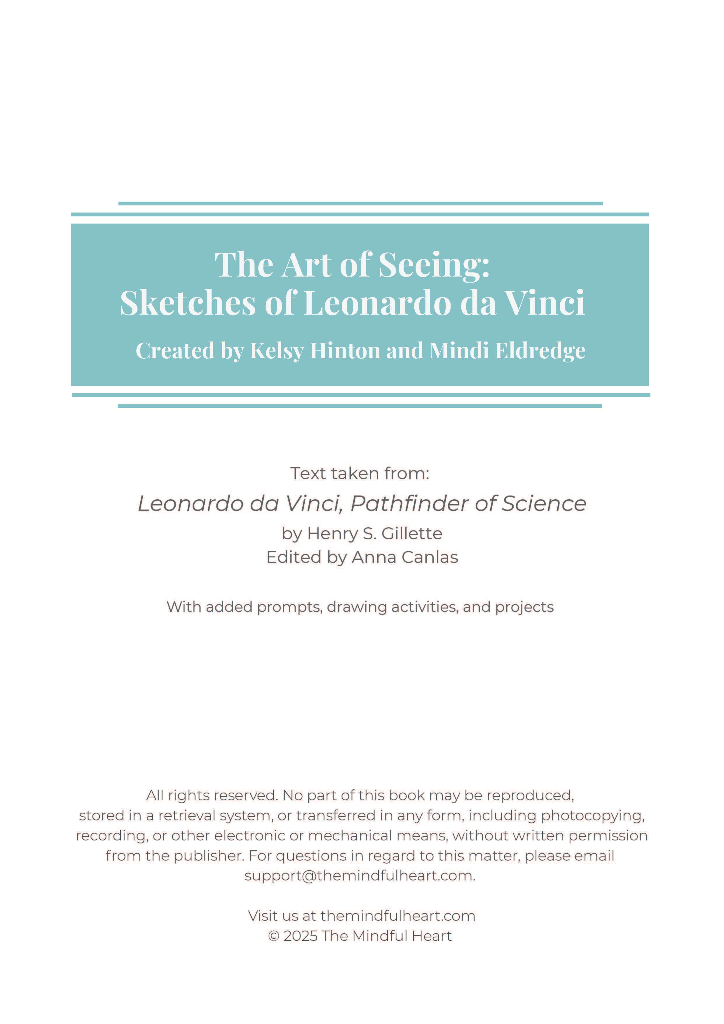 The Art of Seeing: Sketches of Leonardo da Vinci—Spiral Bound