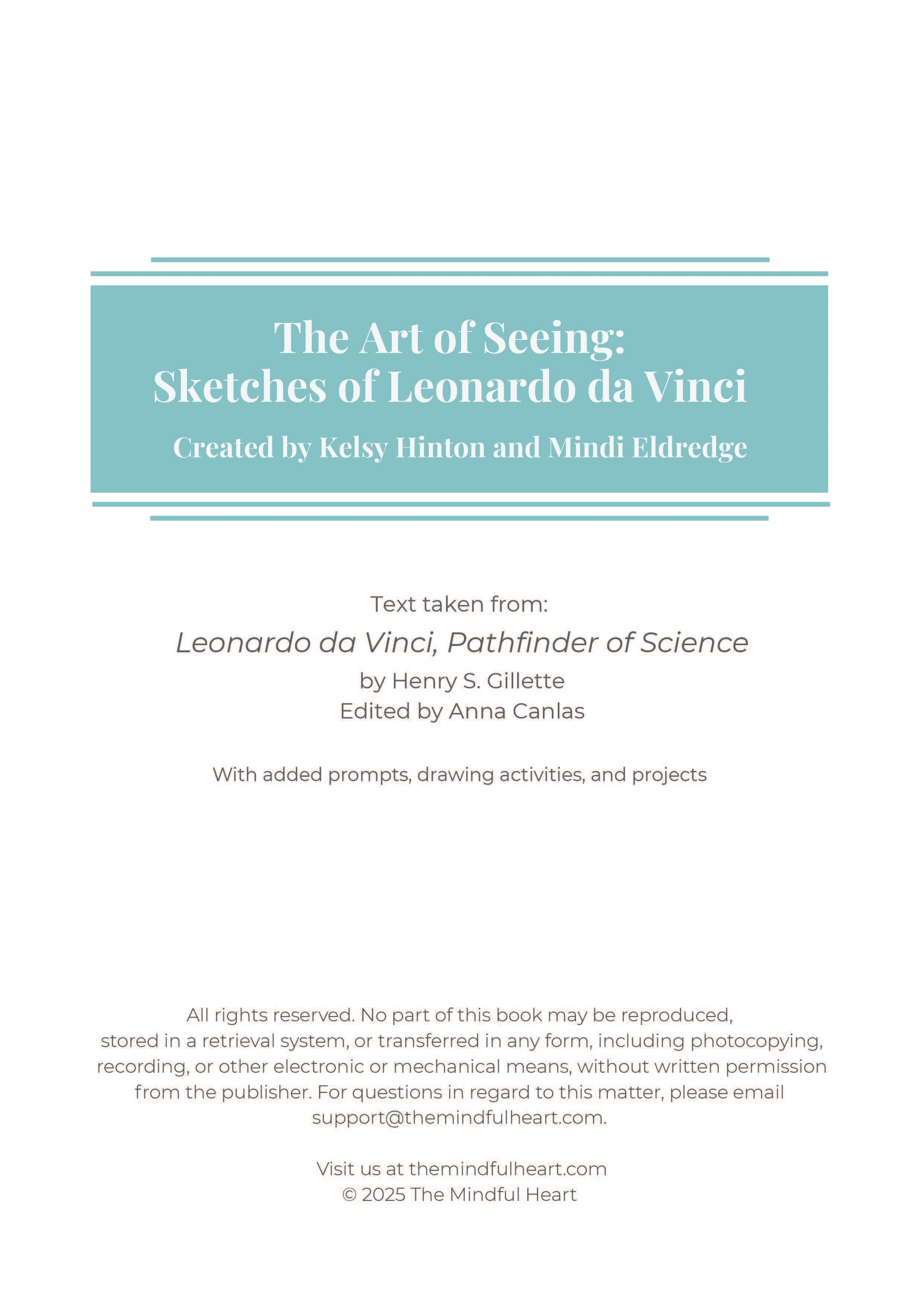 The Art of Seeing: Sketches of Leonardo da Vinci—Spiral Bound