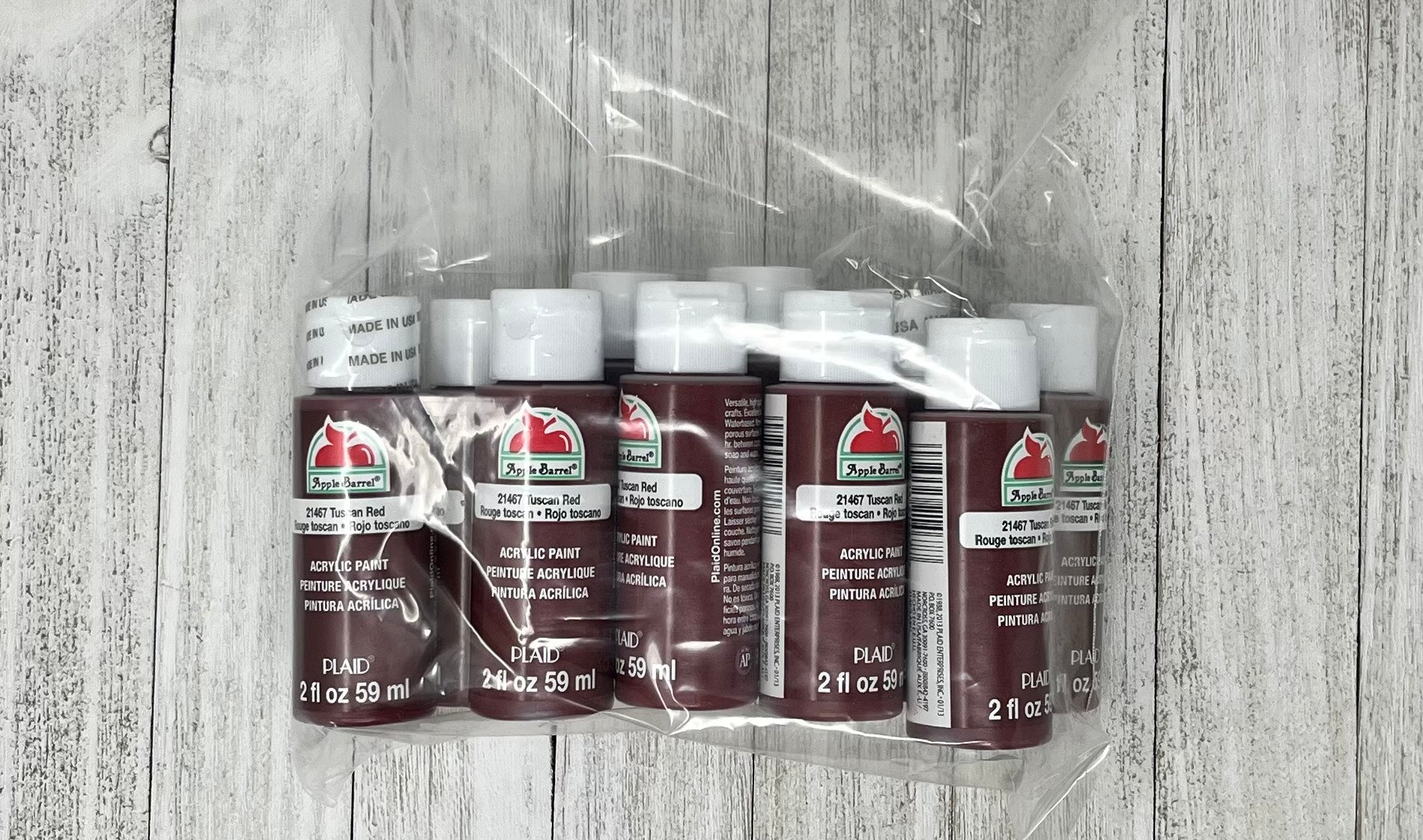 Lot of 10 Apple Barrel—Tuscan Red 2 fl oz acrylic paints – The Mindful Heart
