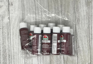 Lot of 10 Apple Barrel—Barn Red 2 fl oz acrylic paints